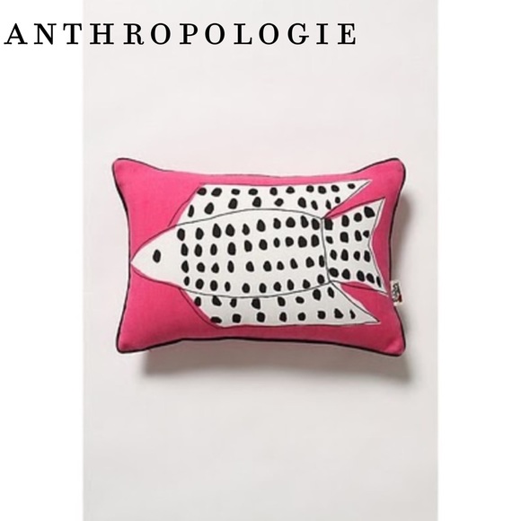 Anthropologie We Love Vera Freckled Fish Pillow